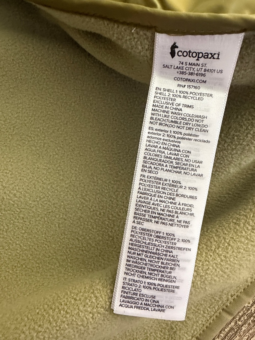 NWT Cotopaxi Trico Hybrid Hooded Jacket in color Seed (greens) - Picture 8 of 9